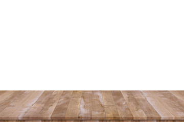 Wood table top with concrete wall background. Used for product placement or montage.