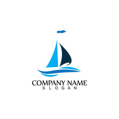 ocean cruise linear ship silhouette simple linear logo-vector