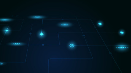 Abstract Digital Technology Cycle background.Business growth transformation Successful financial.