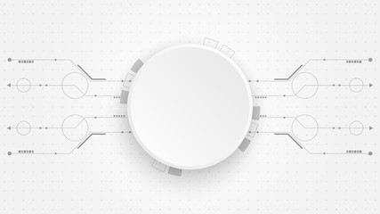 Abstract Digital Technology Cycle background.Business growth transformation to digital and Successful financial technology.