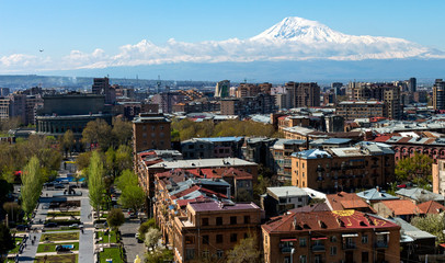 View of the majestic Mount Ararat from Yerevan.