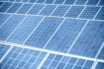 Close-up of solar panels