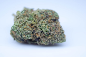 macro shot of a hybrid marijuana nugget