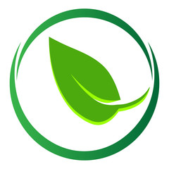 Leaf green logos vector