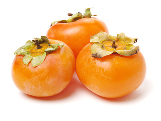 persimmon on white background 