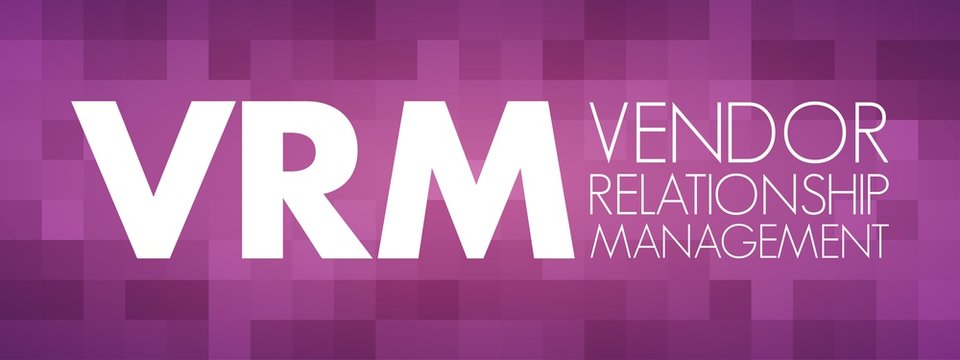 VRM - Vendor Relationship Management acronym, business concept background