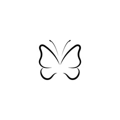 Butterfly conceptual simple Logo  design template Vector illustration