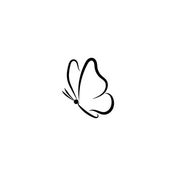 Butterfly conceptual simple Logo  design template Vector illustration