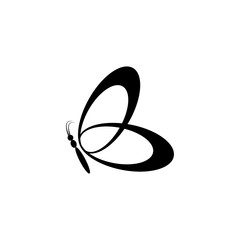 Butterfly conceptual simple Logo  design template Vector illustration