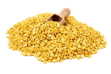 Close up Fresh organic natural brown Chicken eggs in paper tray isolated on white background.Healthy and Natural Food concept