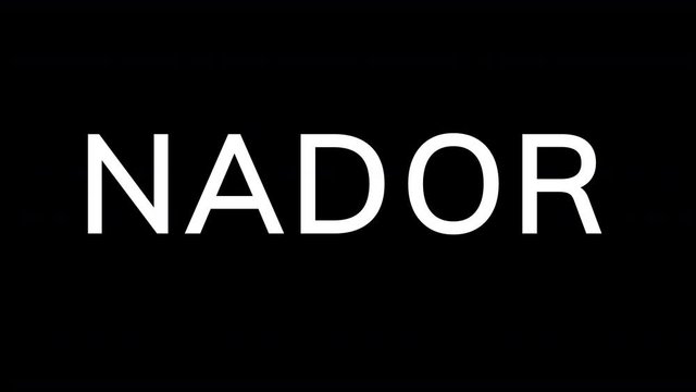 From the Glitch effect arises city NADOR. Then the TV turns off. Alpha channel Premultiplied - Matted with color black