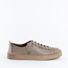 classic low beige womens leather sneakers with laces
