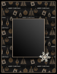 Christmas frame art deco design elements tree decor