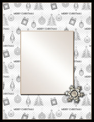 Christmas frame art deco design elements tree decor