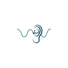 Fototapeta premium ear logo and symbols vector app icons