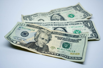 watching your money concept on a white background