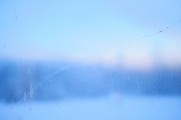 Winter scene through the window