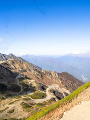 Obraz premium Panoramic view of mountain scenery