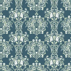 Tragetasche vintage floral seamless patten. Classic Baroque wallpaper. seamless vector background © antalogiya
