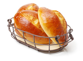 Bread on a white background