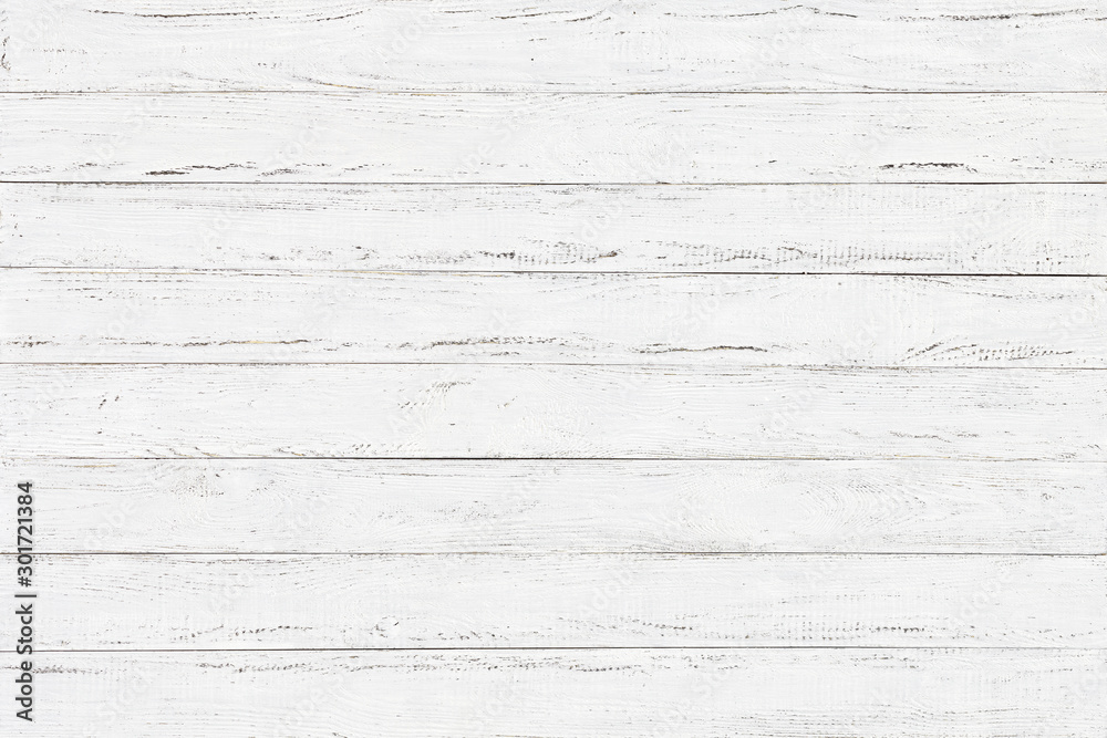 Wall mural white wood texture background, natural pattern