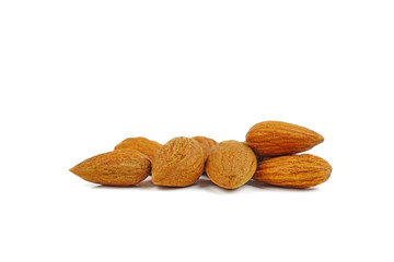 Almonds isolated on white background