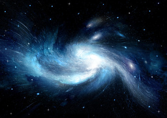 Stars, dust and gas nebula in a far galaxy © Zhanna Ocheret