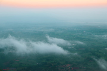 Obraz premium beautiful sky at the time of sunrise in landscape