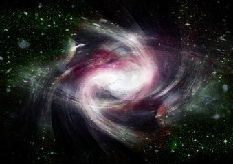 Stars, dust and gas nebula in a far galaxy