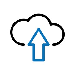 Uploading Cloud Icon With White Background