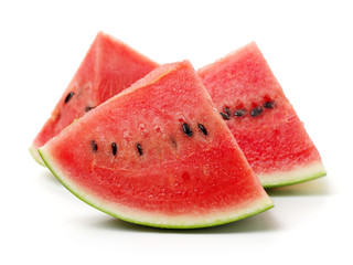 Slice of watermelon on white background 