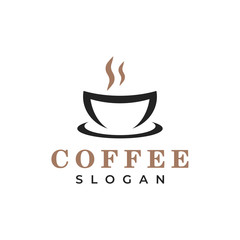 Coffee cup logo template design. Vector coffee cup.