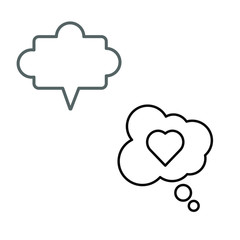  Set of simple icons with heart shaped browser window.