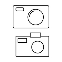 Set of simple icons with cameras