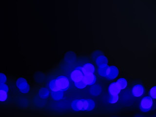 blue Christmas garland in blur