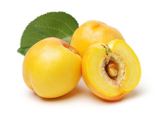Nectarine fruit on white background 