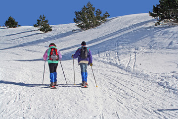couple au ski