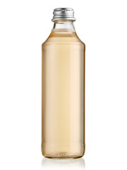 Full kombucha bottle, close up