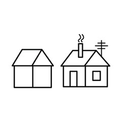 Home vector icon. Set vector icons