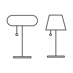 Simple icon set with two floor lamps