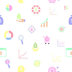 finance seamless pattern background icon.