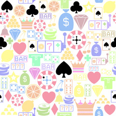 gamble seamless pattern background icon.