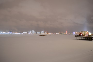 New year Kazan city at night