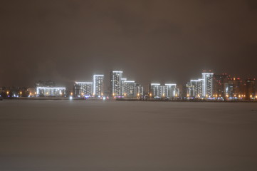 New year Kazan city at night