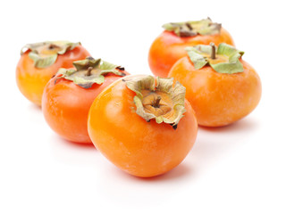 persimmon on white background 