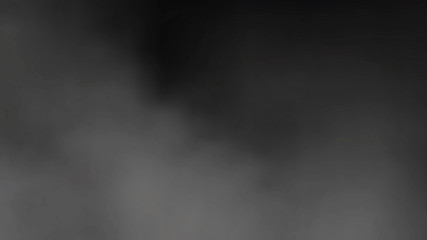 Atmospheric smoke or dry ice. Haze on black background. White smoke mist or fog surface. - obrazy, fototapety, plakaty