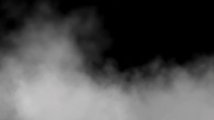 Fototapeta na wymiar Atmospheric smoke or dry ice. Haze on black background. White smoke mist or fog surface.