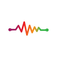 SOUND WAVE LOGO TEMPLATE VECTOR ICON ILLUSTRATION