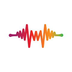 SOUND WAVE LOGO TEMPLATE VECTOR ICON ILLUSTRATION