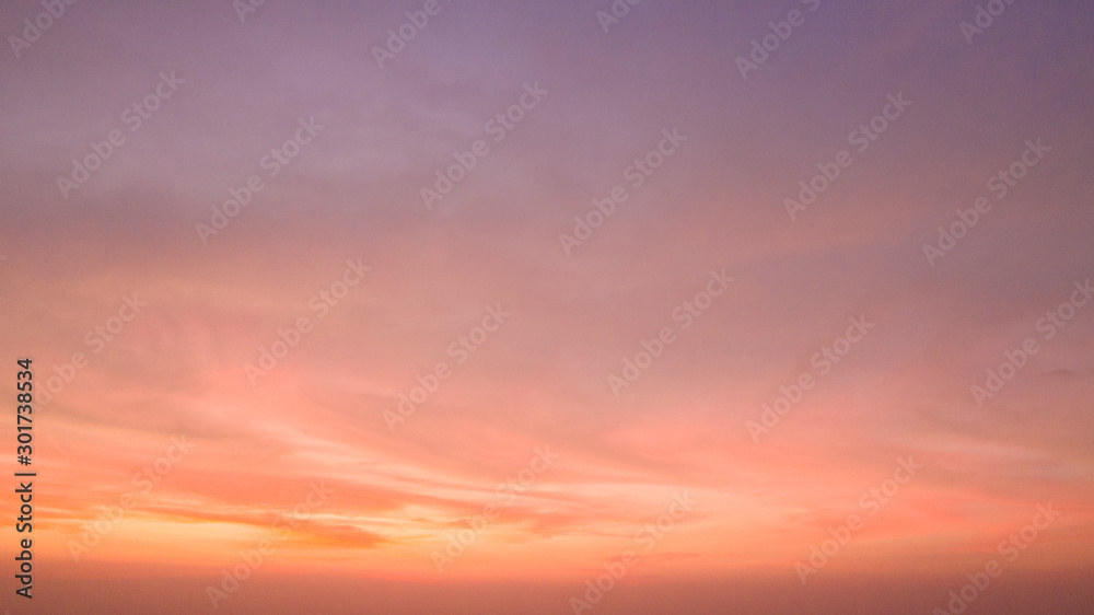 Wall mural sunset sky magenta orange gradient mesh impressive saturated colors